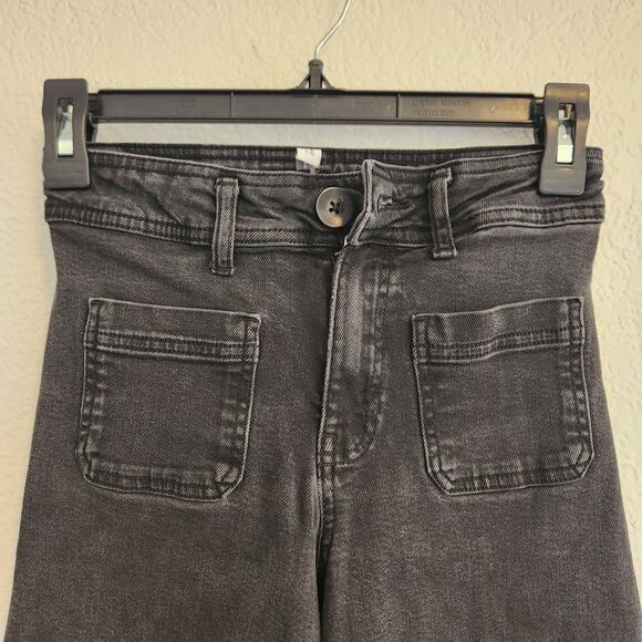 Zara‎ Girl's Size 10 Black Wide Leg Jeans Pre-owned excellent - Picture 2 of 4